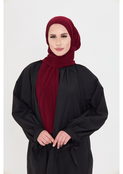 Bordo Pratik Hazır Geçmeli Tesettür Bone Sandy Boyunluklu Çıtçıtlı 2505_16 fırsatları