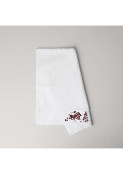 Chalet Pamuk 50X85 cm Yüz Havlusu Beyaz
