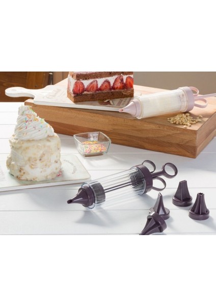 Krema Pompası Seti + Pasta Spatulası - Hamur Kesici Şekillendirme - Pasta Seti XYZ4KQ fırsatları