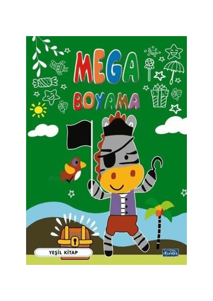 Mega Boyama - Yeşil Kitap
