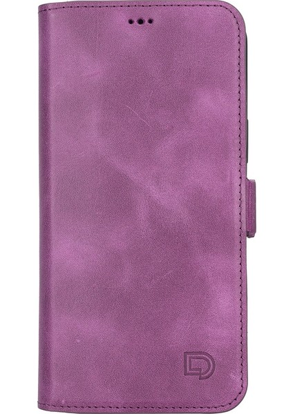 Apple iPhone 13 Pro Max Uyumlu Deri Cüzdanlı Kılıf Rustik Mor fiyatları