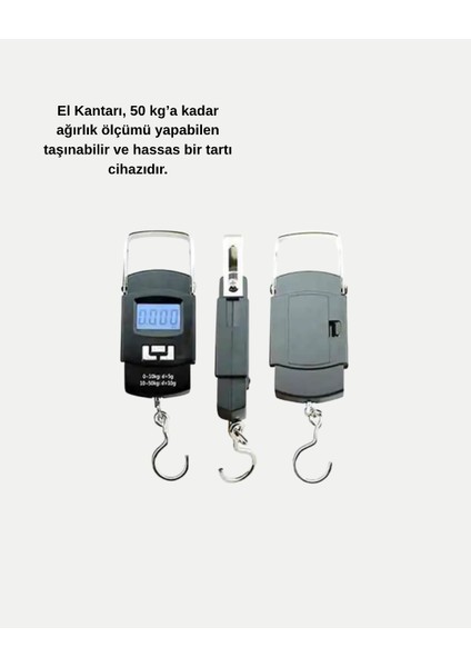Portatif Dijital El Kantarı – Bavul Kargo ve Paket Tartı Cihazı 50 kg - M755B096-N82755 fiyatları