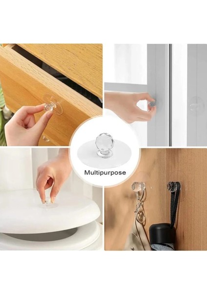 1 Adet Kendinden Yapışkanlı Dolap & Çekmece Kulpu – Pratik Mobilya Tutma Düğmesi