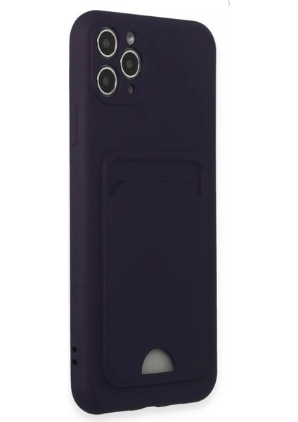 iPhone 11 Pro Max Kılıf Kelvin Kartvizitli Silikon - Derin Mor (K95) fiyatları