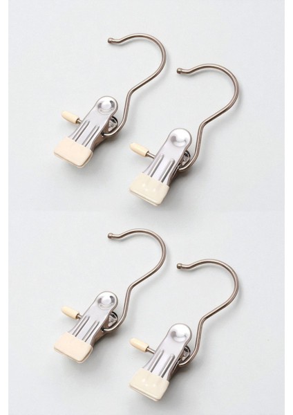 4lü Metal Eşarp Askısı Şal Askısı Silikon Uçlu Çok Amaçlı Askı Mandallı Kanca Kancalı Klips modelleri