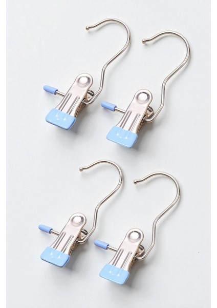 4lü Metal Eşarp Askısı Şal Askısı Silikon Uçlu Çok Amaçlı Askı Mandallı Kanca Kancalı Klips indirimleri