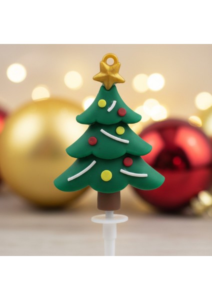 5 Adet 5 cm Yılbaşı Çam Ağacı Pasta Süsü - Noel Ağacı Cupcake Topper Dekorasyon Figürü fiyatları