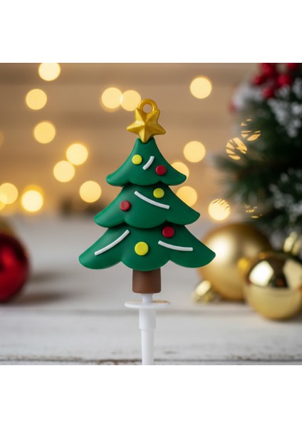 5 Adet 5 cm Yılbaşı Çam Ağacı Pasta Süsü - Noel Ağacı Cupcake Topper Dekorasyon Figürü indirimleri