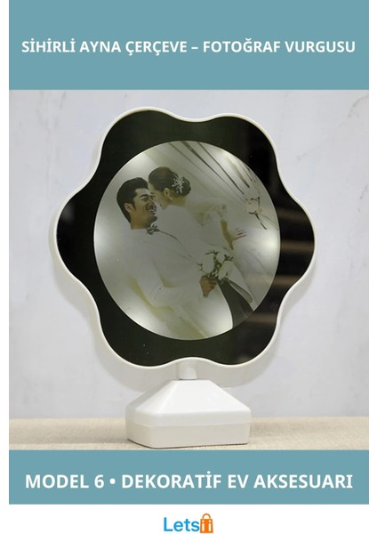 LED Işıklı Sihirli Ayna Çerçeve Modern Tasarım