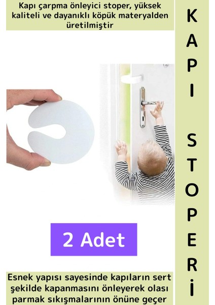 Dayanıklı Esnek Ev Çocuk Odası Çekmece Dolap Çarpma Darbe Gürültü Önleyici Köpük Kapı Stoperi 2 Adet