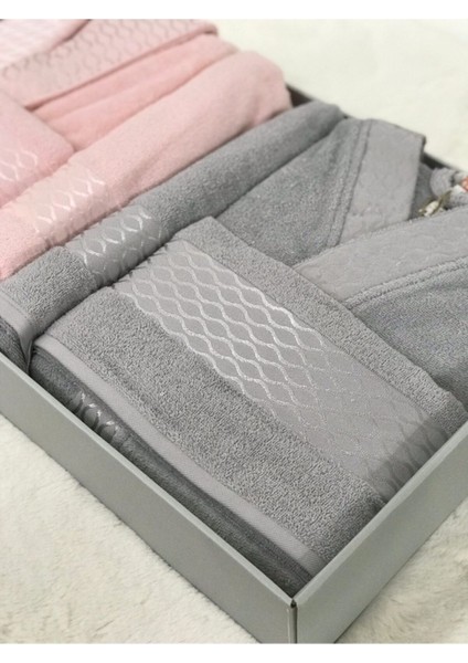 Elissa Aile Bornoz Seti - Gri Pudra modelleri