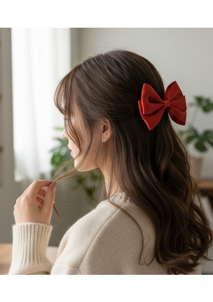 Saten Kurdela Saç Tokası ( El Yapımı)