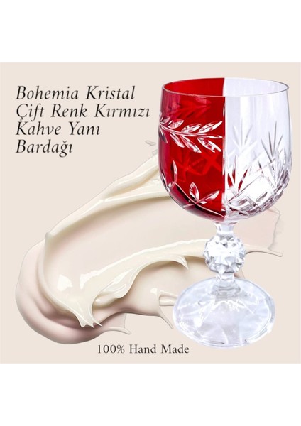 Bohemia Kristal Kadeh Çift Renk Kahve Yanı Bardağı ,passion Model modelleri