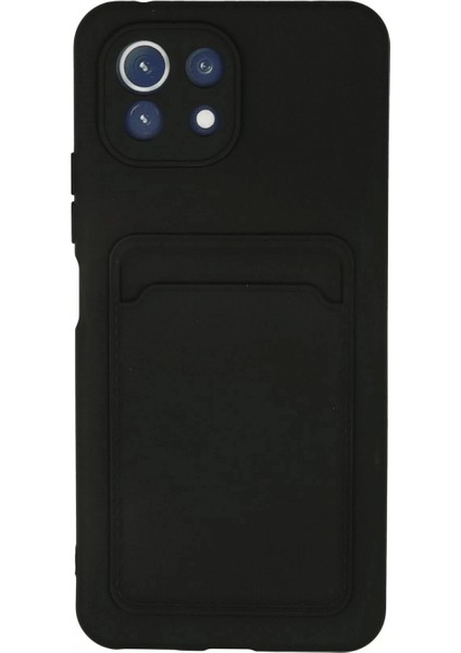 Xiaomi Mi 11 Lite Kılıf Kelvin Kartvizitli Silikon - Siyah (K95)