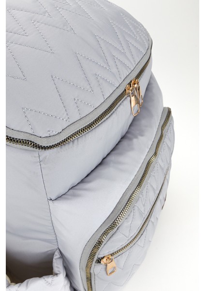 Nakışlı Bondit Hafif Kumaş Anne Bebek Bakım Çantası Termoslu Biberon Cepleri