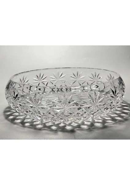 El Yapımı Kristal Palm Desenli 28 cm Dekoratif Sunumluk Kase fırsatları