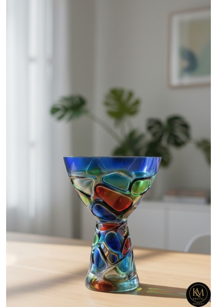 Kristal El Işliği Renkli Vazo