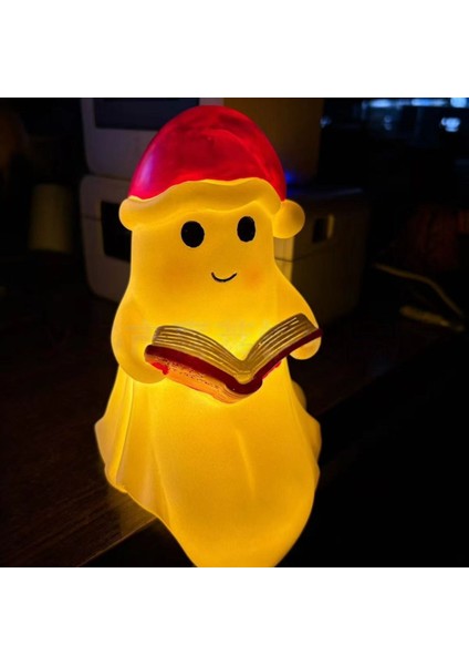 Sevimli Hayalet Okuma Kitap Lambası Noel Hayalet Kitap Küçük Sevimli Hayalet Okuma Cadılar Bayramı Hayalet Gece Lambası Süs (Yurt Dışından)