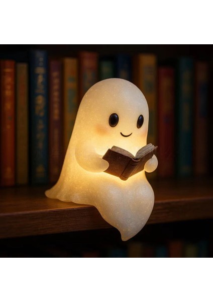 Sevimli Hayalet Okuma Kitap Lambası Ürkütücü Kitaplık Süsü Küçük Sevimli Hayalet Okuma Cadılar Bayramı Ürkütücü Gece Işığı Süsü (Yurt Dışından)
