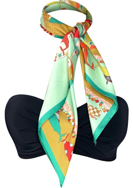 45*100 Scarf Mint&gold Fular Eşarp fiyatları
