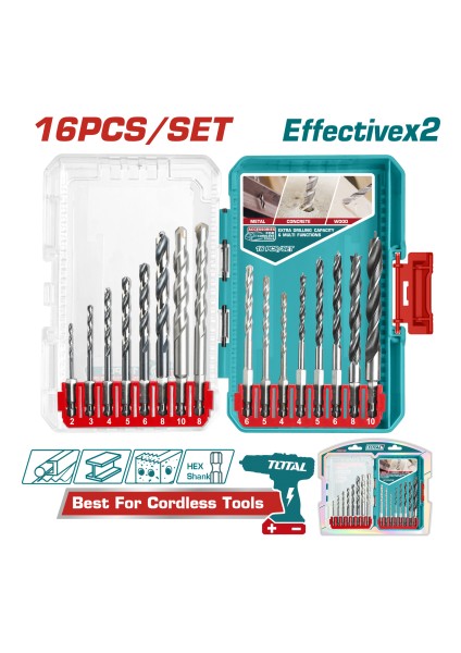 16 Parça Matkap Ucu Seti TACSDL11608 modelleri