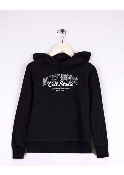 Baskılı Erkek Çocuk Siyah Sweatshırt 12285646