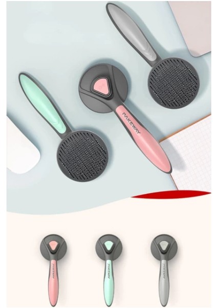 Otomatik Tuşlu Kendini Temizleyen Kedi Köpek Tarağı