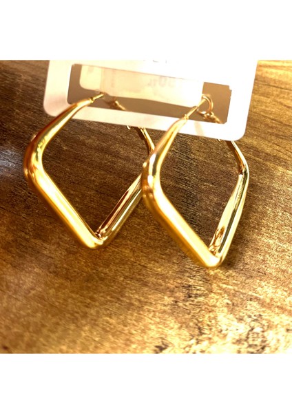 Lüks Figürlü Bronz Renk Halka Küpe modelleri