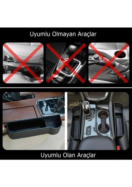 Araba Koltuk Arası Bardak Tutucu Organizer Sağ ve Sol 2'li Set Oto Bardaklık fiyatları