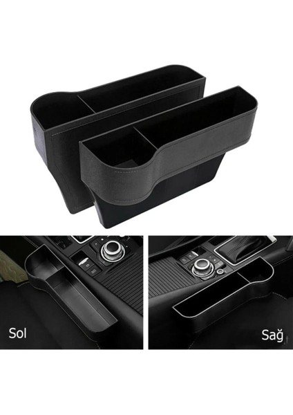 Araba Koltuk Arası Bardak Tutucu Organizer Sağ ve Sol 2'li Set Oto Bardaklık indirimleri