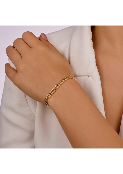 Altın Tasarım Bileklik - 14K