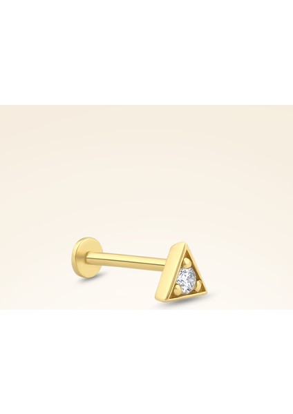 0,04 Karat Pırlanta Tektaş Üçgen Piercing fiyatları