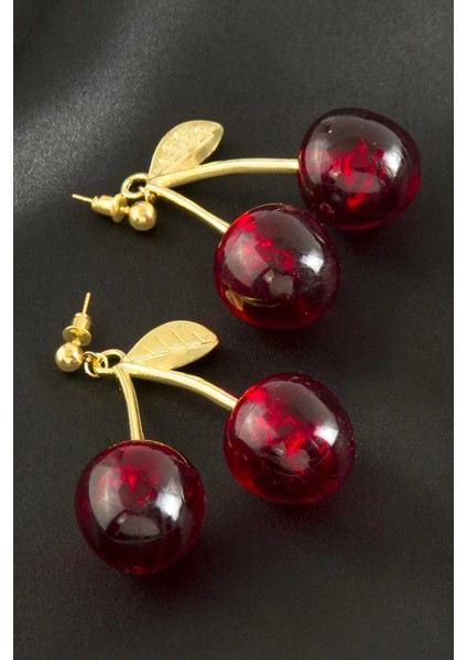 Kiraz Yeni Sezon Metal Küpe