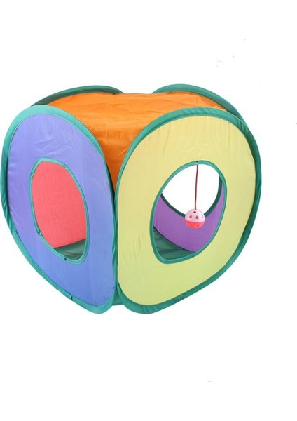 Kare Model Kedi Oyun Tüneli 40×40 Kedi Tüneli – Renkli Etkileşimli Oyun Tüneli, Saklambaç & Egzersiz Oyuncağı