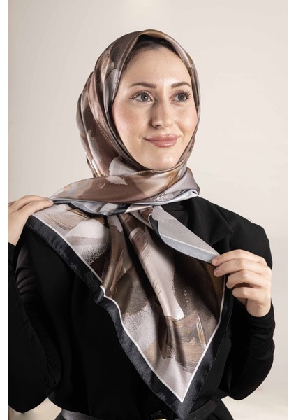 Dijital Kristal Desenli Eşarp 95x95 – Pastel Desen-2