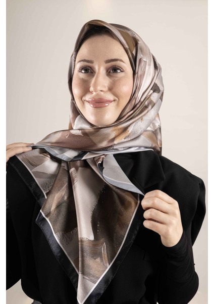 Dijital Kristal Desenli Eşarp 95x95 – Pastel Desen-2 modelleri