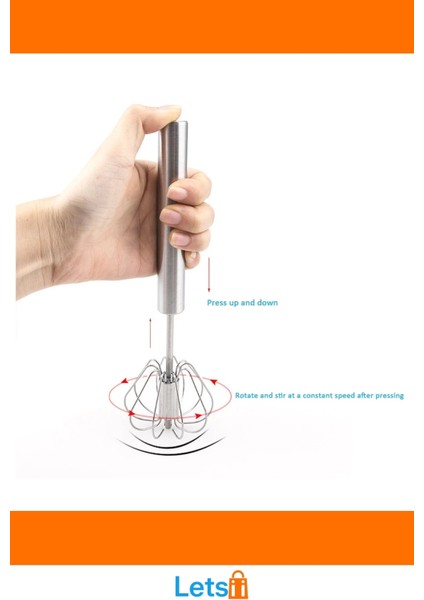 Paslanmaz Çelik Manuel El Mikseri Ergonomik Kullanım Kolaylığı fırsatları