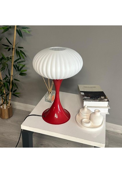 Mesa Beyaz Cam Masa Lambası Dekoratif Abajur Çocuk Odası Başucu Lambası Okuma Lambası fiyatları