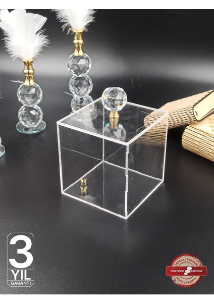 Kristal Topuzlu Şeffaf Kutu | Damat, Gelin, Bohça, Nişan, Sunum ve Ürün Sergileme Için Akrilik Kutu fırsatları