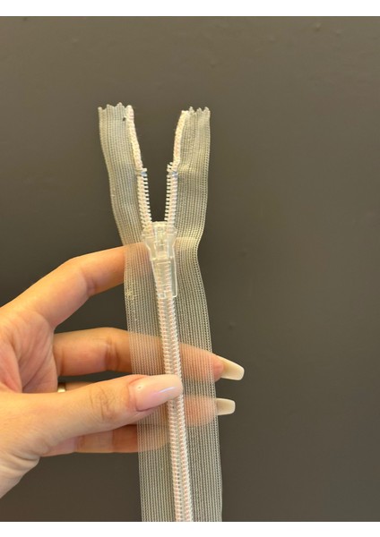 24X3 cm Beyaz Transparan Fermuar fırsatları