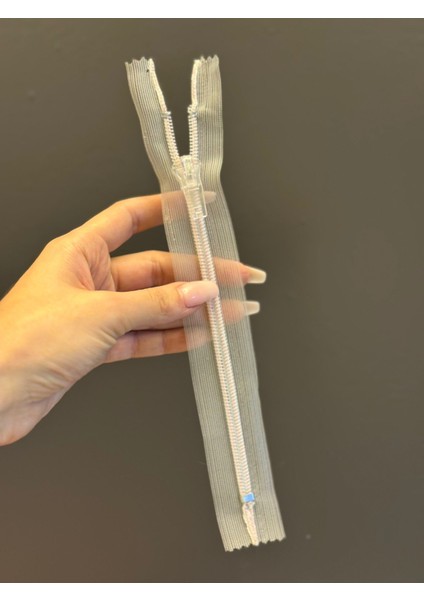 24X3 cm Beyaz Transparan Fermuar indirimleri