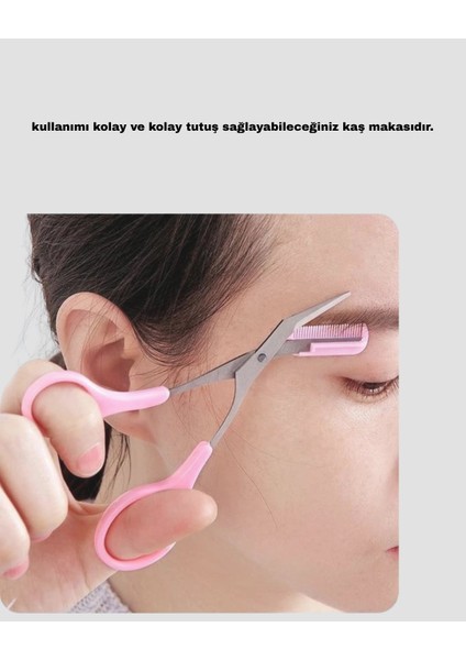 Profesyonel Taraklı Kaş Makası – Evde ve Salon Kullanımına Uygun modelleri