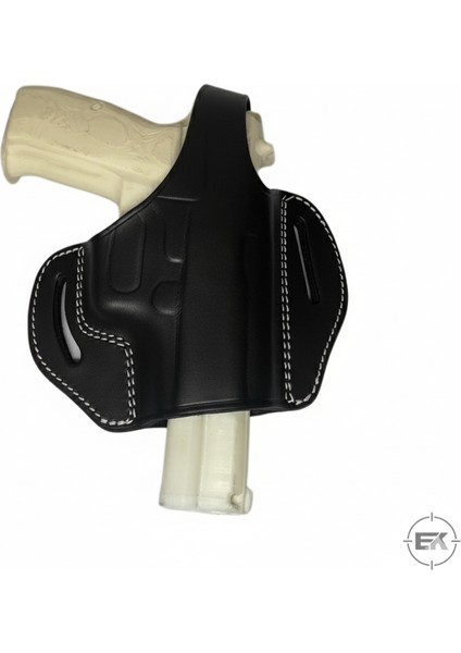 Browning Hp, Yavuz 14 ve Zig 14 Uyumlu Siyah Deri Yarım Kelebek Silah Kılıfı