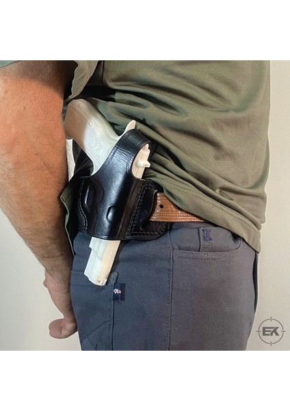 Browning Hp, Yavuz 14 ve Zig 14 Uyumlu Siyah Deri Yarım Kelebek Silah Kılıfı modelleri