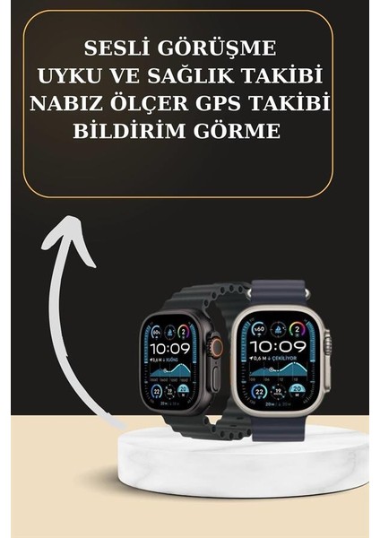 Akıllı Saat Sesli Görüşme Titreşimli Gps Bağlantısı Müzik Dinleme Sosyal M - EMY6612-3496