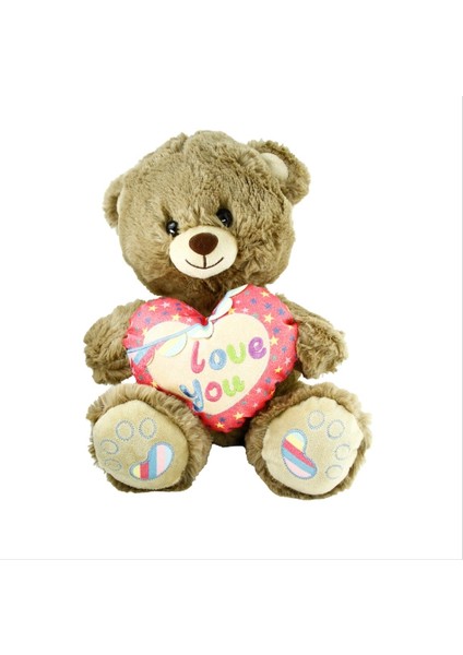 PJH2324 Peluş 30CM Love You Kalpli Ayı -Vrd