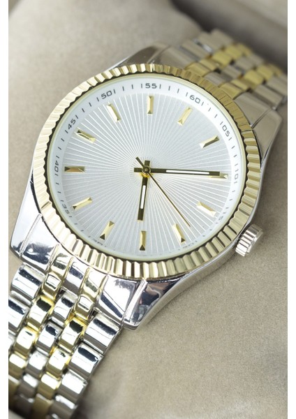 Gümüş Renk Çelik Kordon Erkek Kol Saati