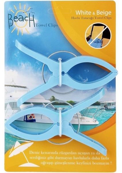 Plaj Havlu Mandalı - Şezlong Mandalı - Mandal Xl 2 Adet fırsatları