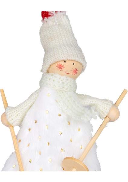 Yılbaşı Süsü, Kayak Yapan Peri Figürleri, Beyaz - Kutuda, Erkek ve Ka fiyatları