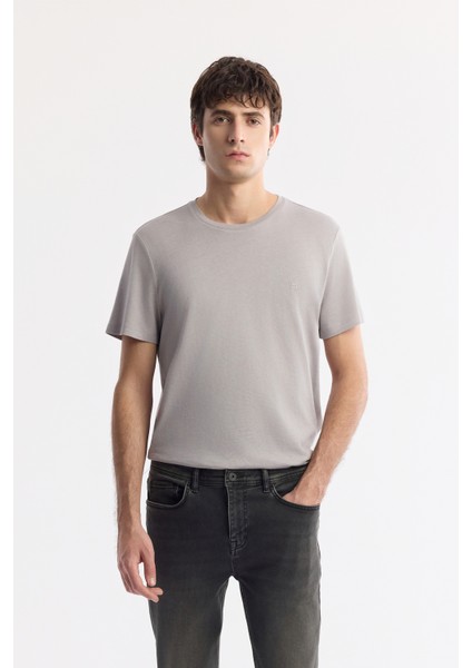 Erkek Gri Eskitme Yıkama Rio Skinny Fit Jean Pantolon A42Y3512